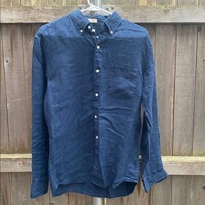 J. Crew Dark Blue Casual Button-Down Shirt